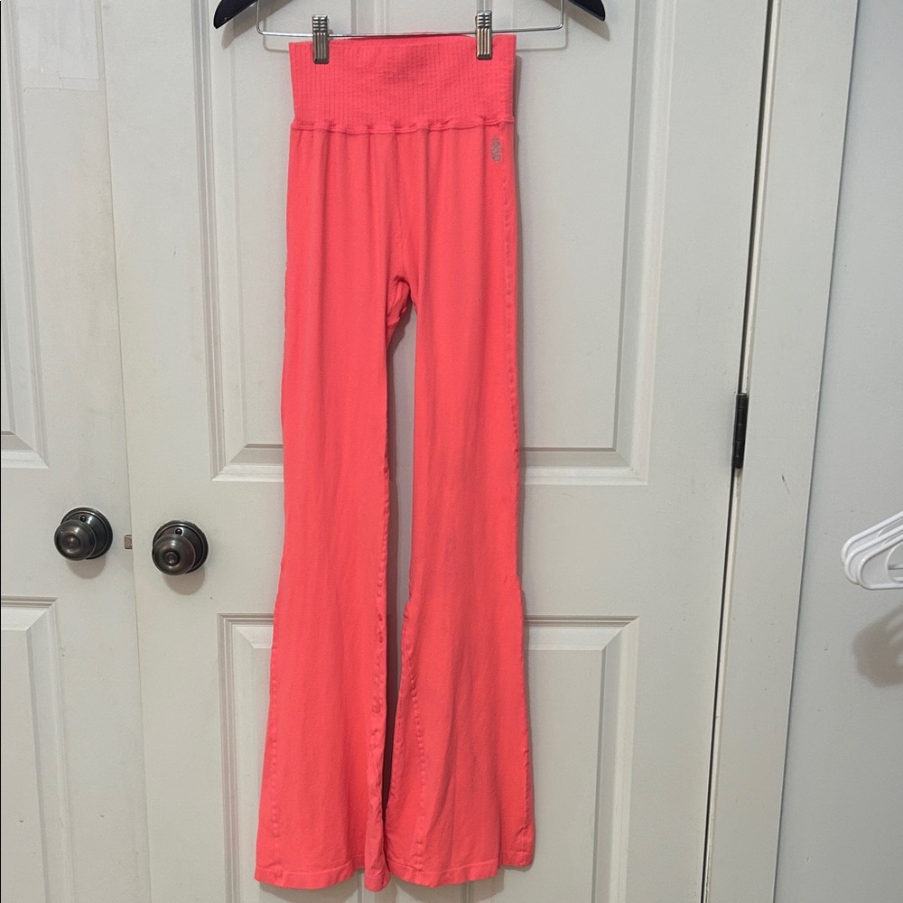 FP Movement by Free People Good Karma Flared Leggings Size XS coral orange
